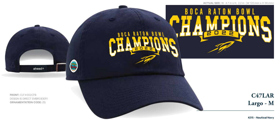 Toledo!!! Your 2022 Boca Raton Bowl Champions!! Cap